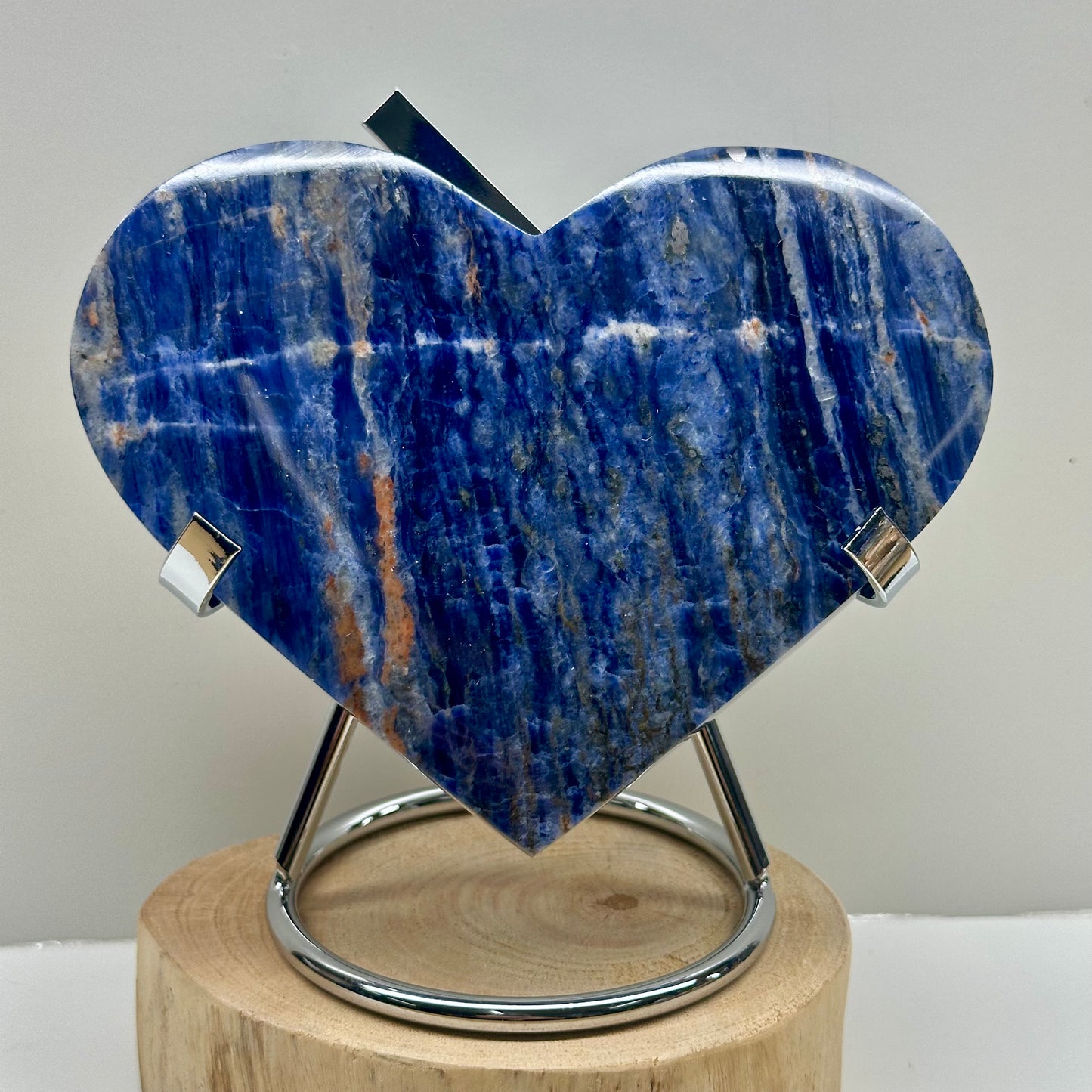 Sunset Sodalite Hearts On Stand