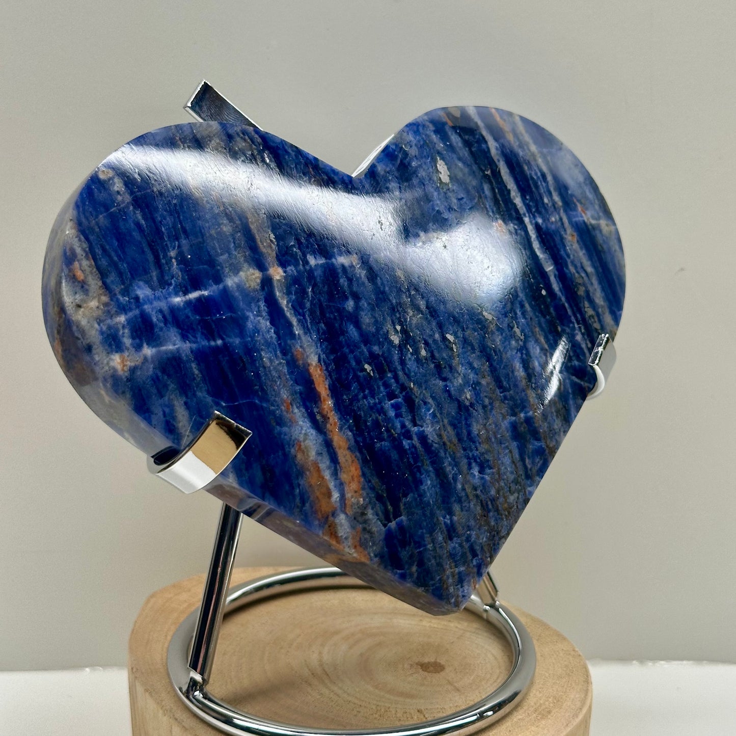 Sunset Sodalite Hearts On Stand