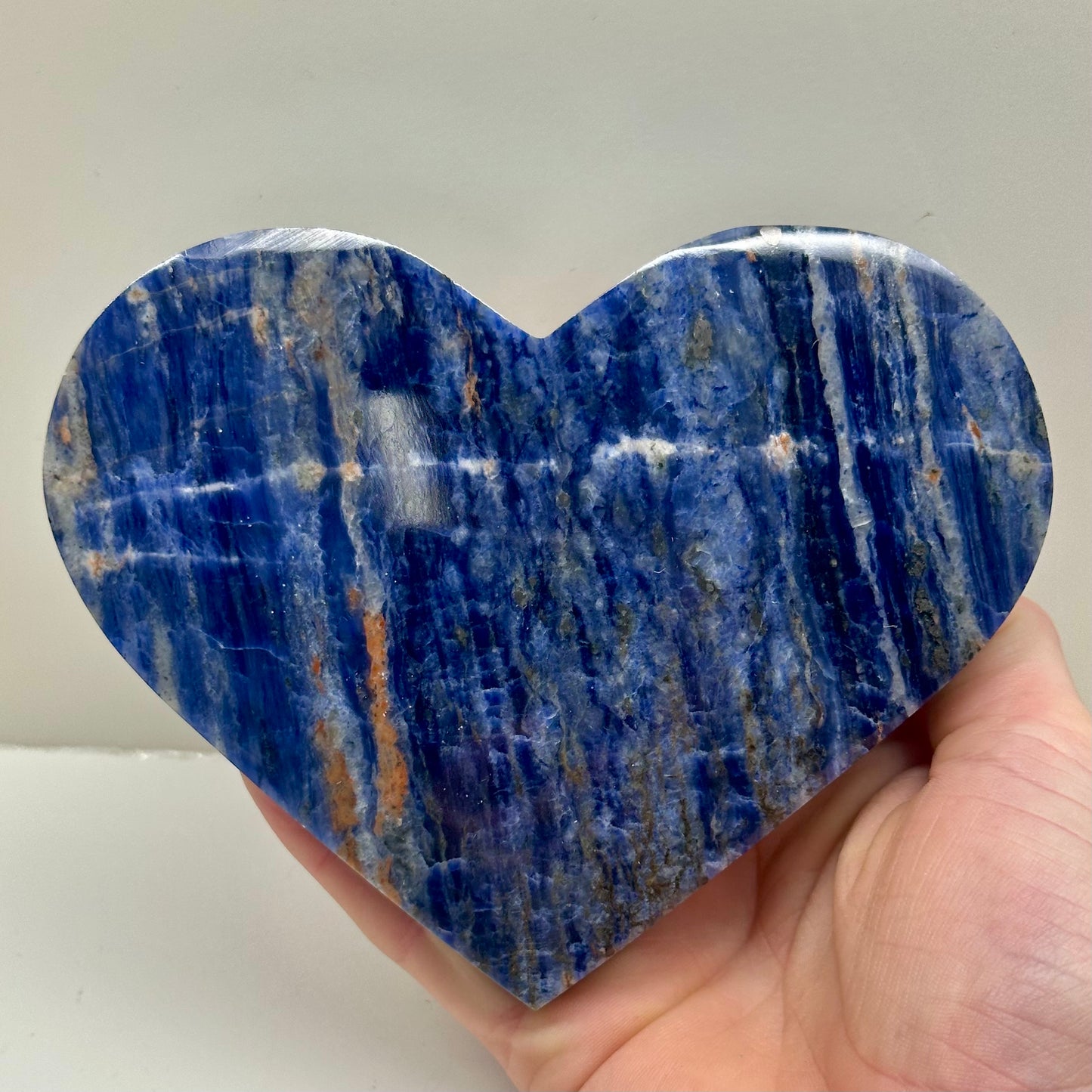 Sunset Sodalite Hearts On Stand