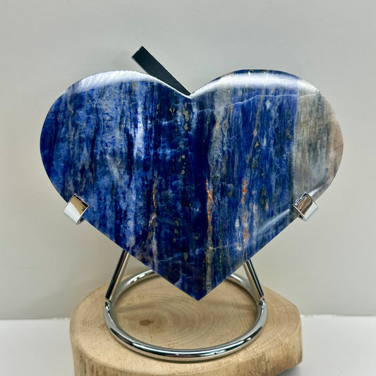 Sunset Sodalite Hearts On Stand
