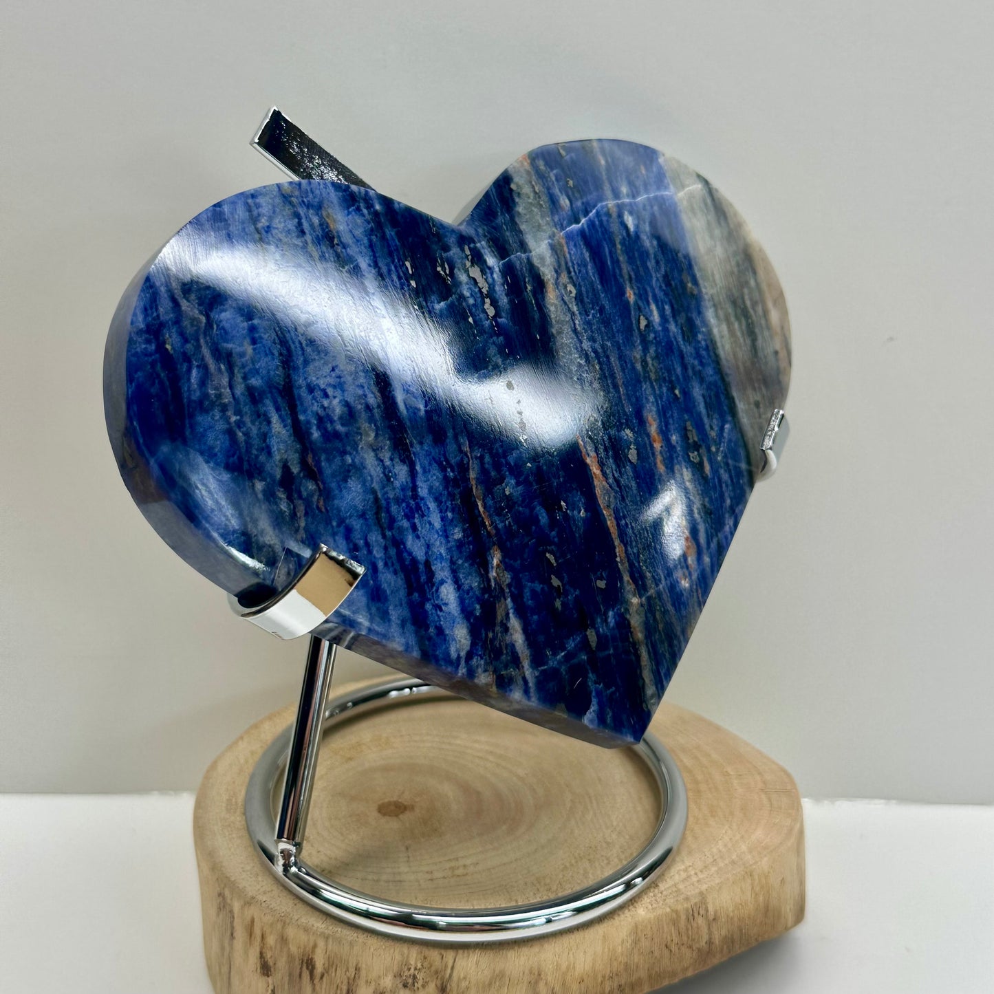 Sunset Sodalite Hearts On Stand