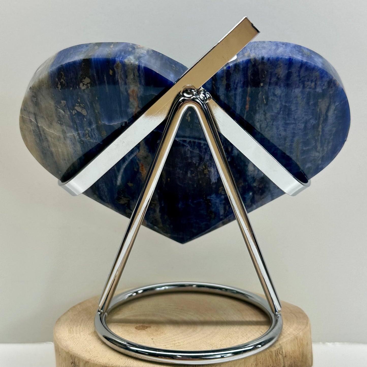 Sunset Sodalite Hearts On Stand