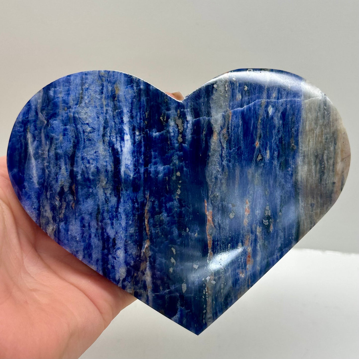Sunset Sodalite Hearts On Stand