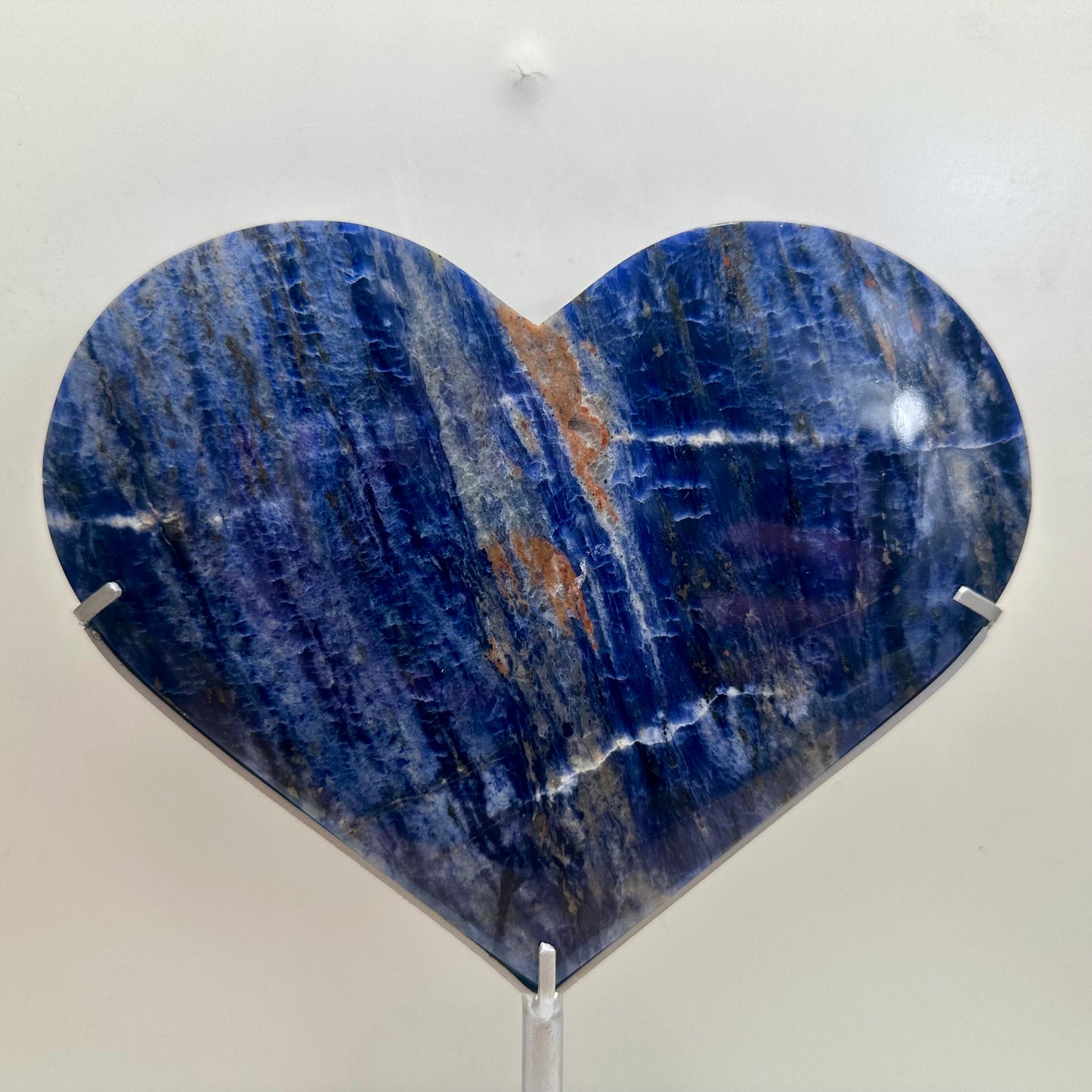 Sunset Sodalite Heart On Stand