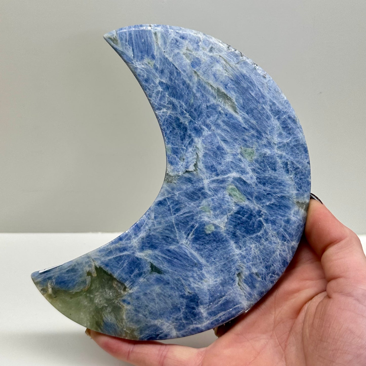 Kyanite Moon On Stand