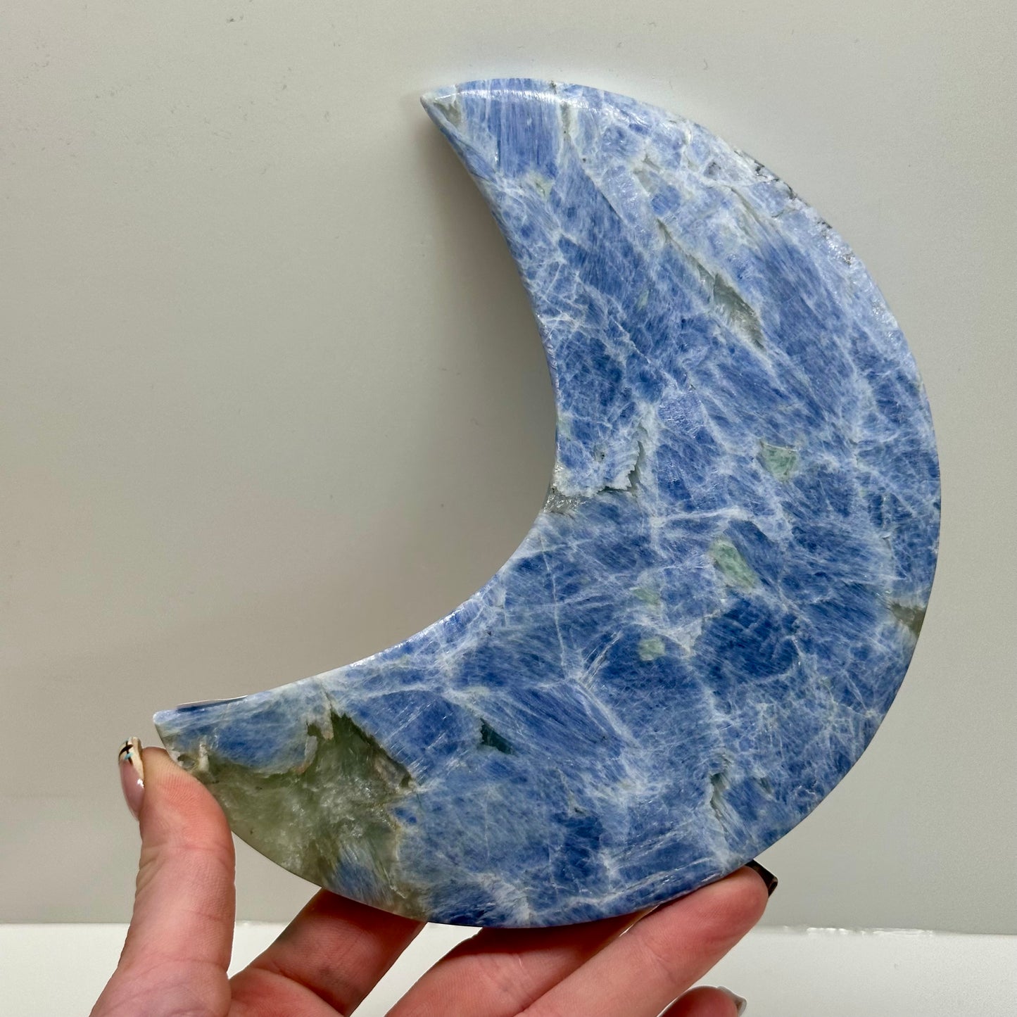Kyanite Moon On Stand