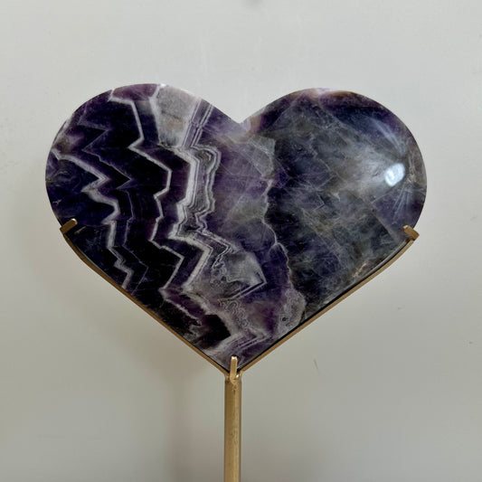 Dream Amethyst Heart On Stand