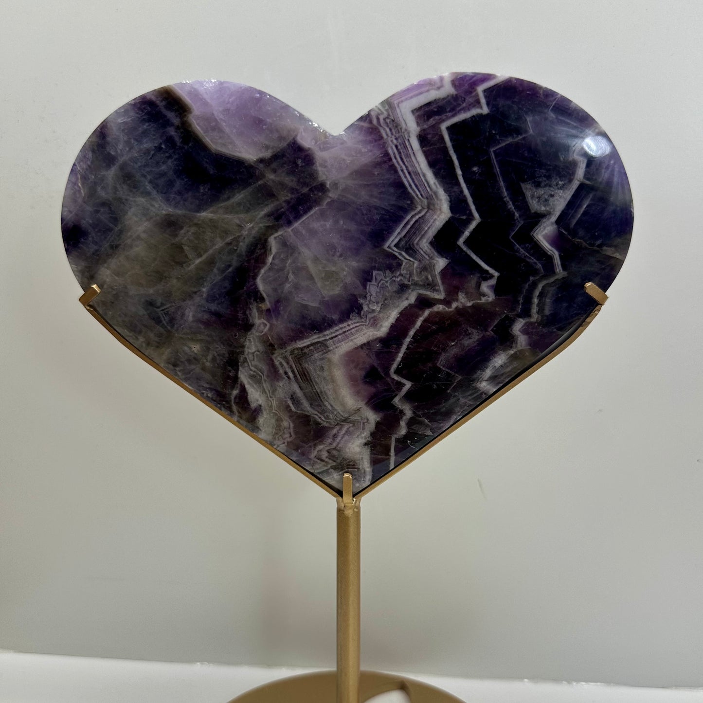 Dream Amethyst Heart On Stand