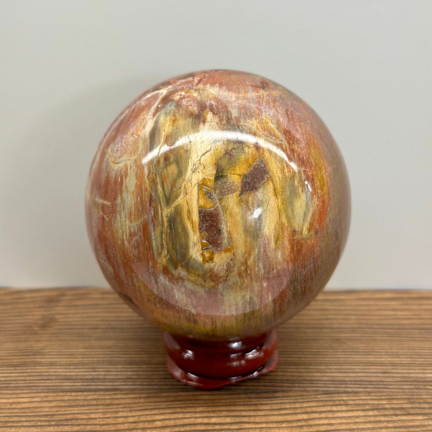 Fossilized Wood Sphere