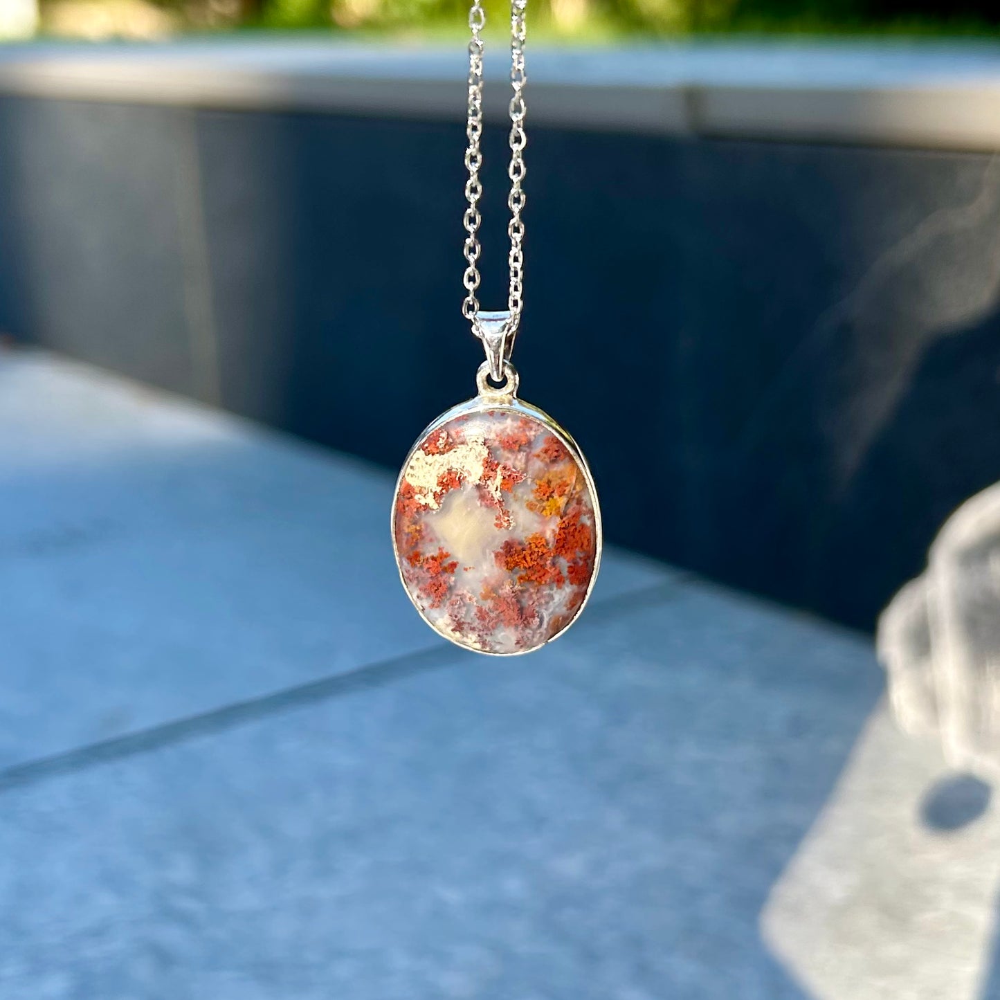 Red Moss Agate 925 Pendant
