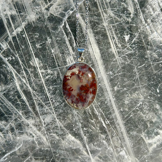 Red Moss Agate 925 Pendant