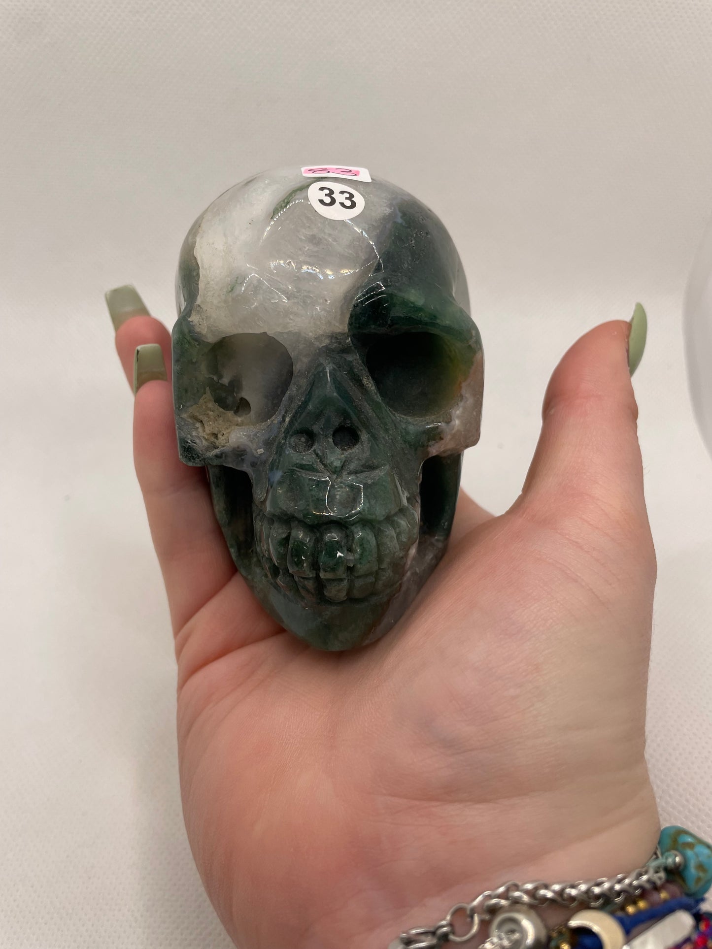 Moss-Agate Skull