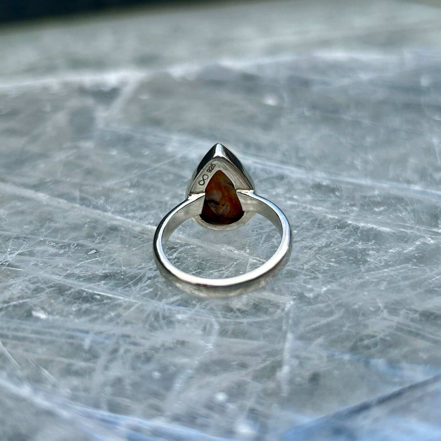 925 Oyster Turquoise Ring Size 7