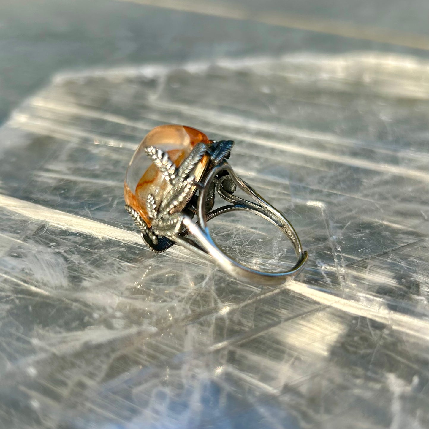 Adjustable Golden Healer 925 Ring