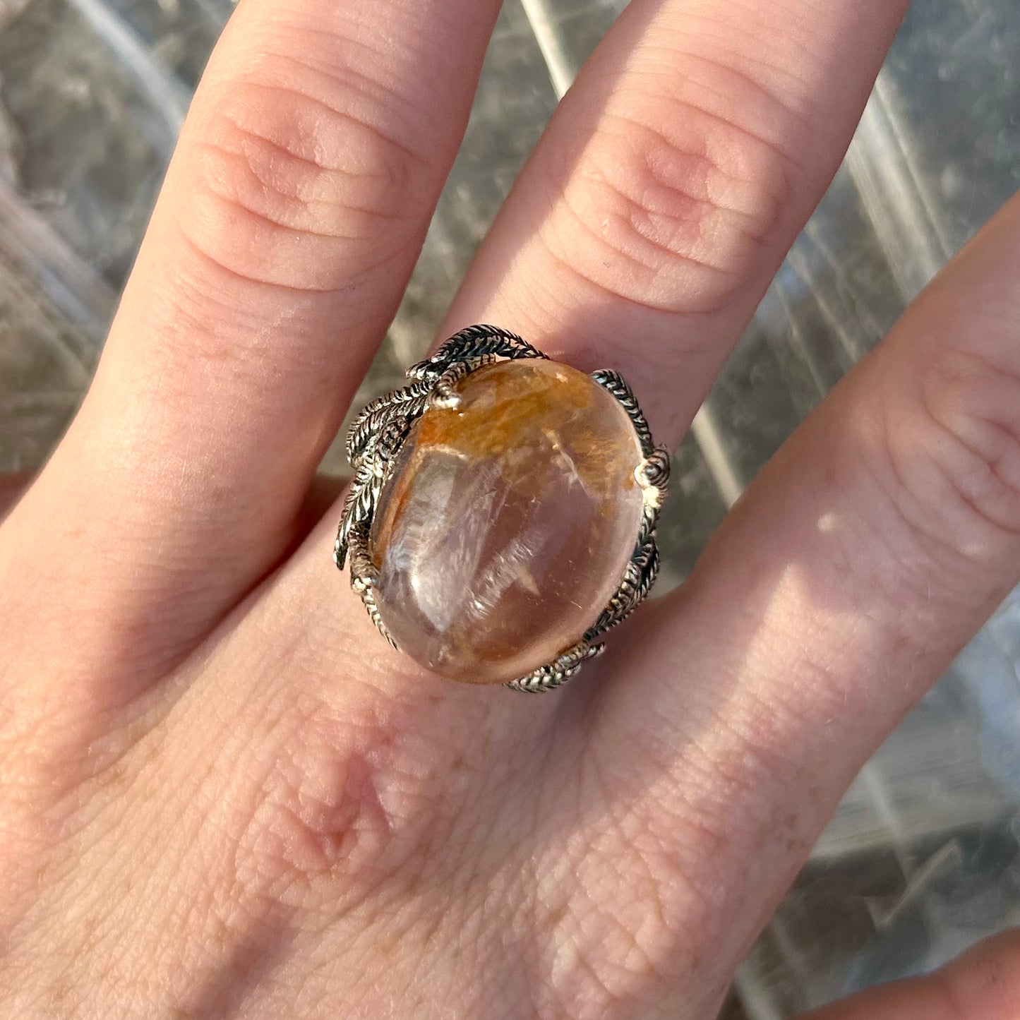 Adjustable Golden Healer 925 Ring