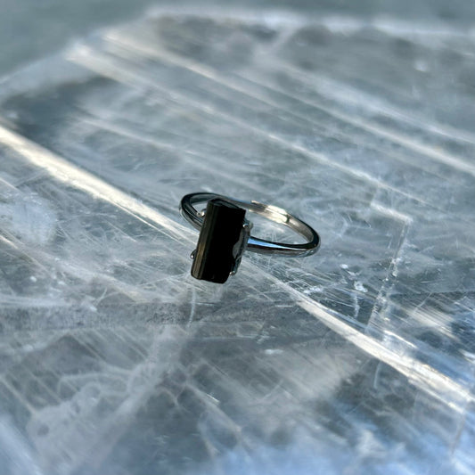 Adjustable Tourmaline 925 Ring