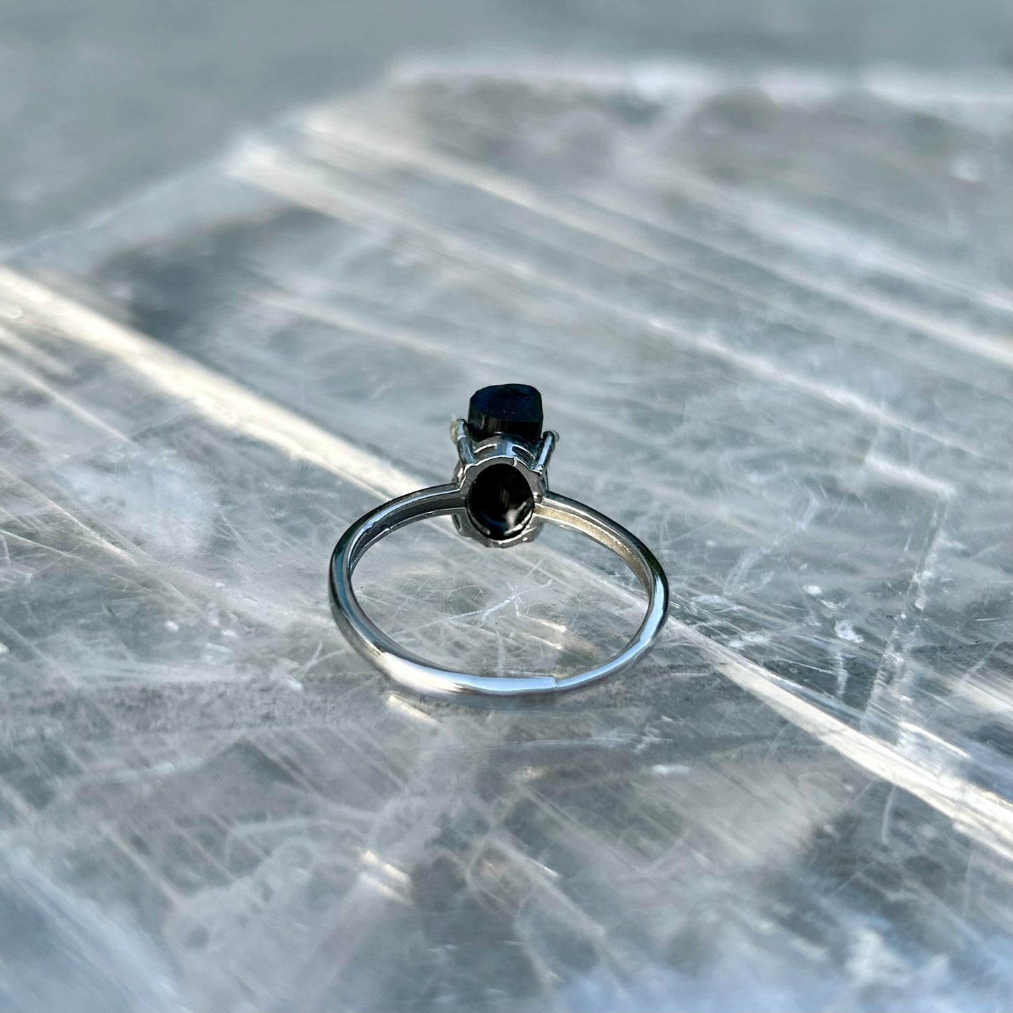 Adjustable Tourmaline 925 Ring
