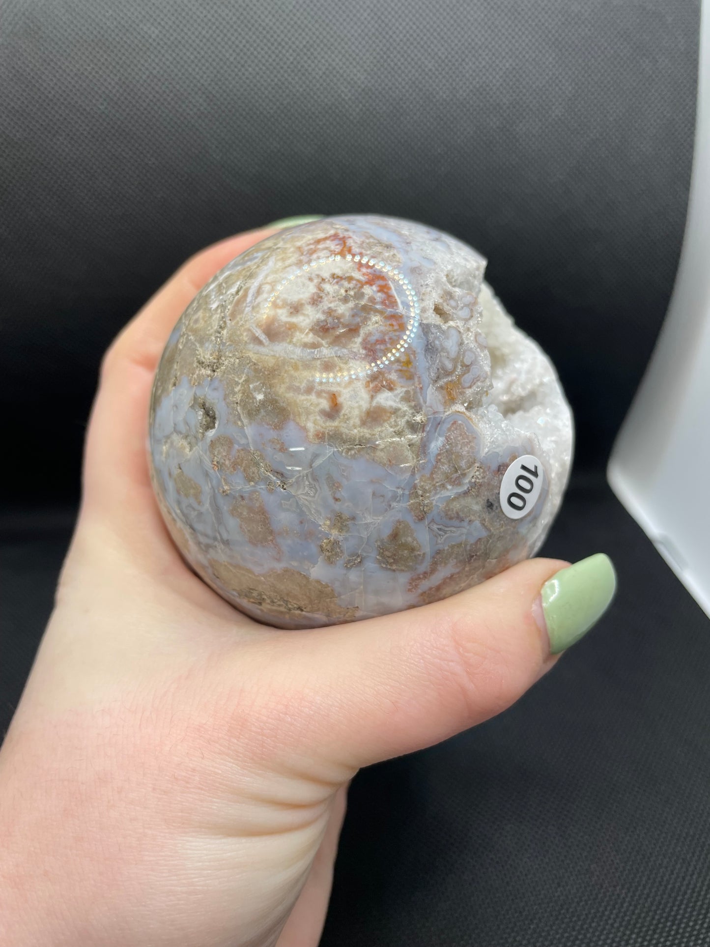 Blue Flower Agate Sphere