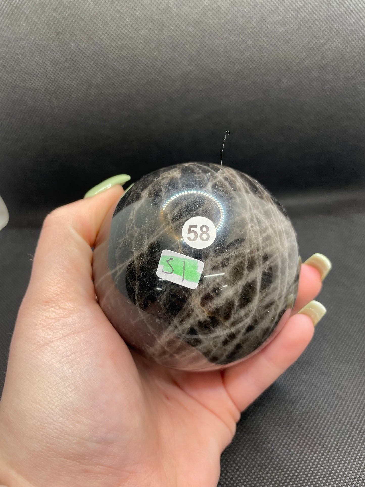 Black Rose Quartz Sphere