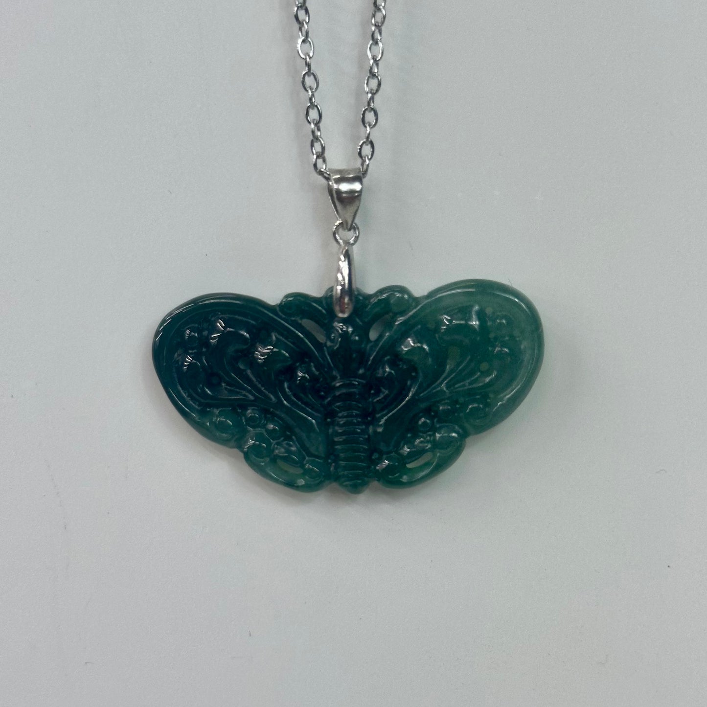 Jade Butterfly Carving Pendant