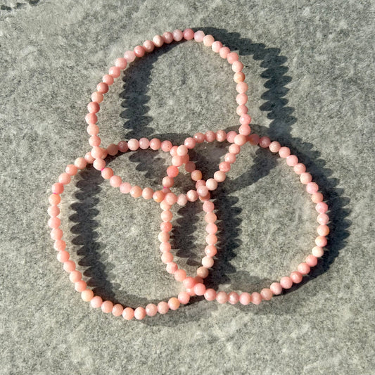 Faceted Cut Quince Shell Bracelet 4mm
