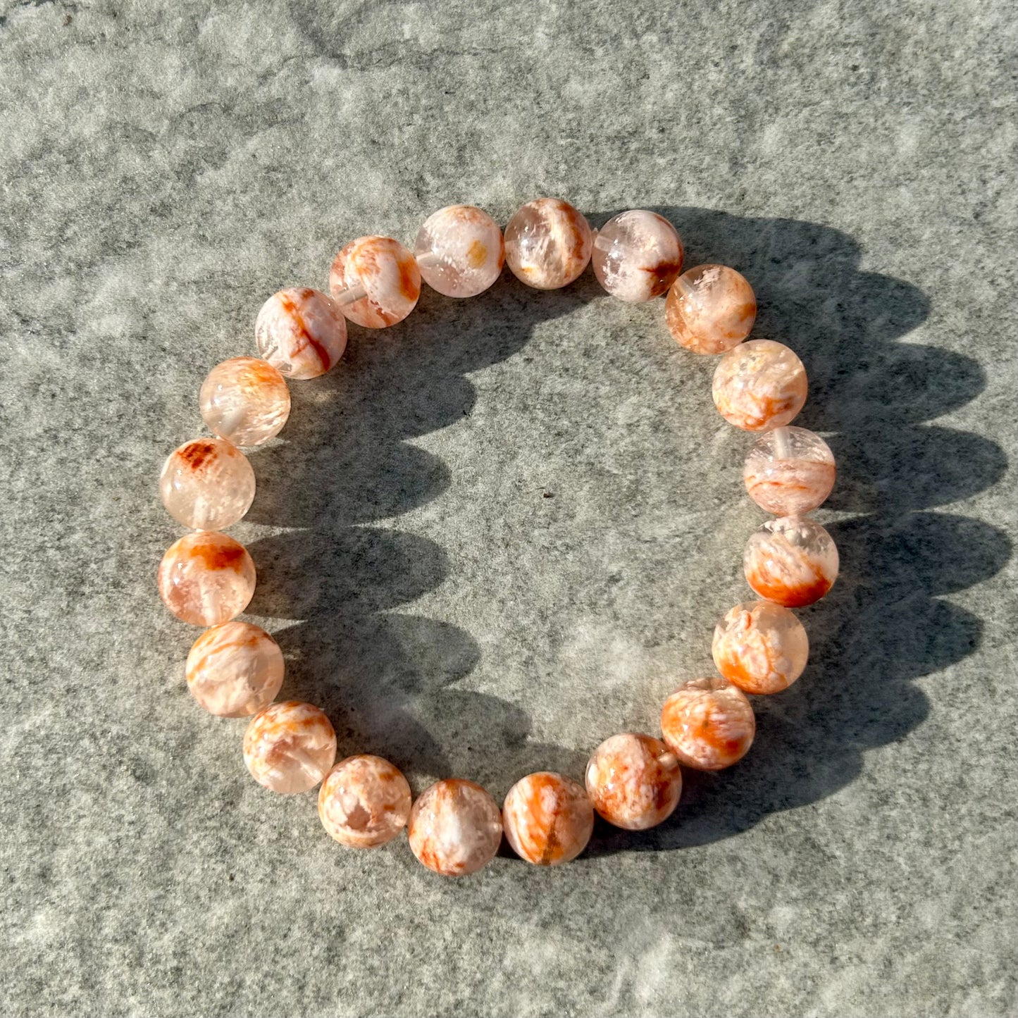 Snow Rutile Bracelet 8mm