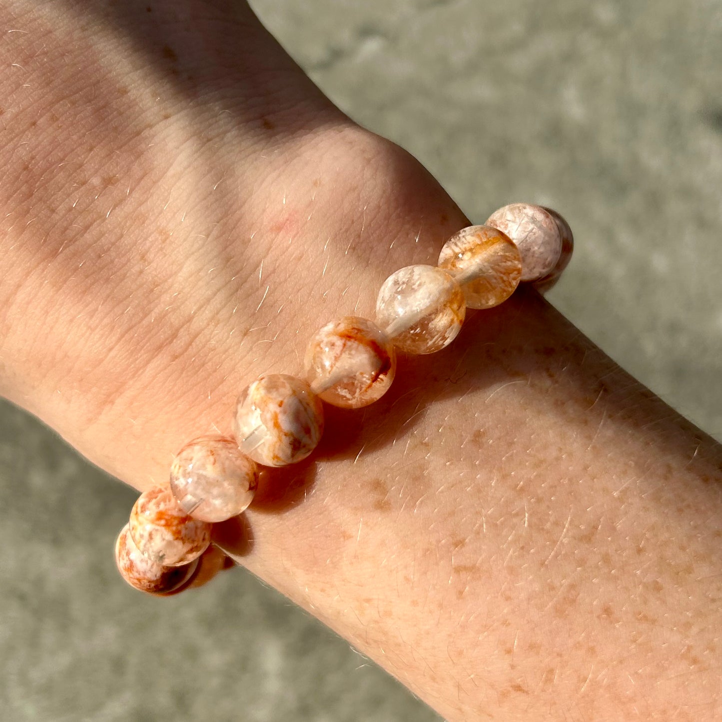 Snow Rutile Bracelet 8mm