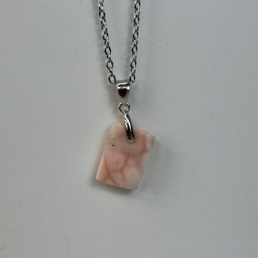 Pink Larimar Square Pendant
