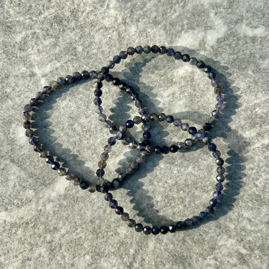 Faceted Cut Iolite Bracelet 4mm