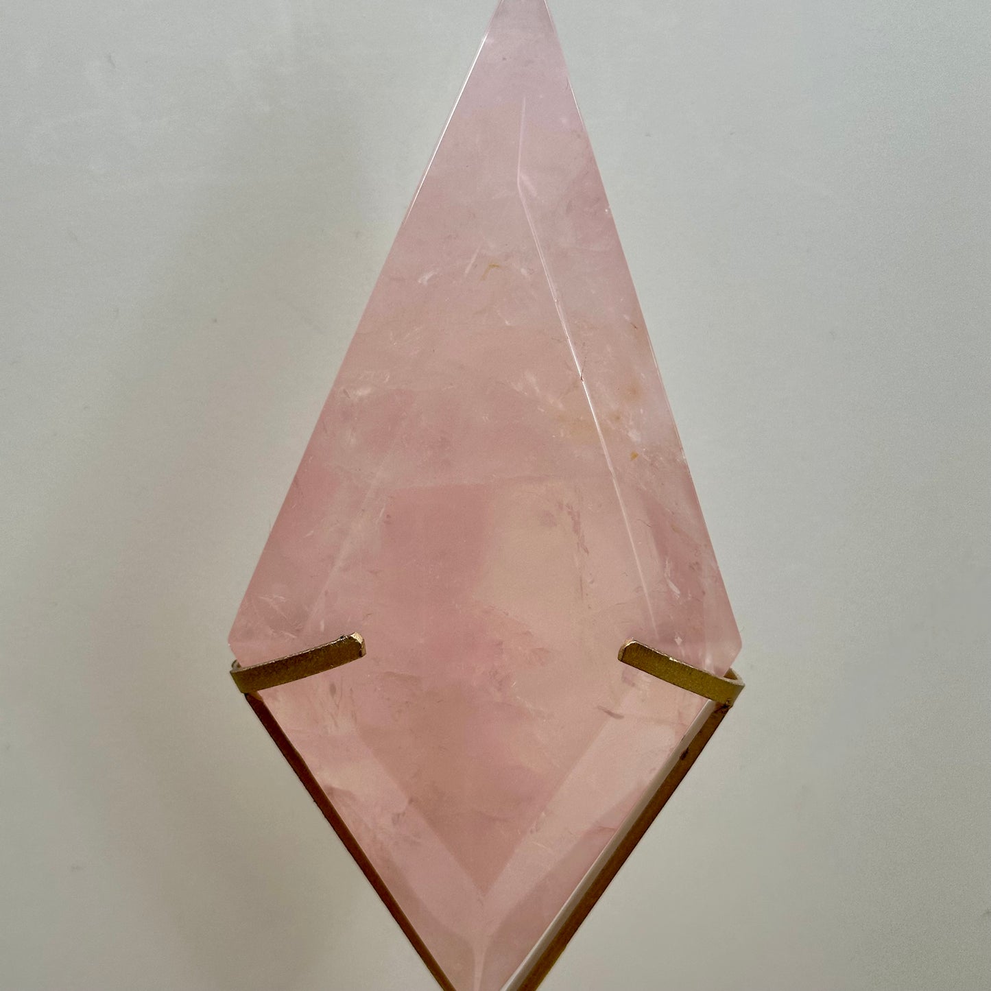 Rose Quartz Diamond on Stand