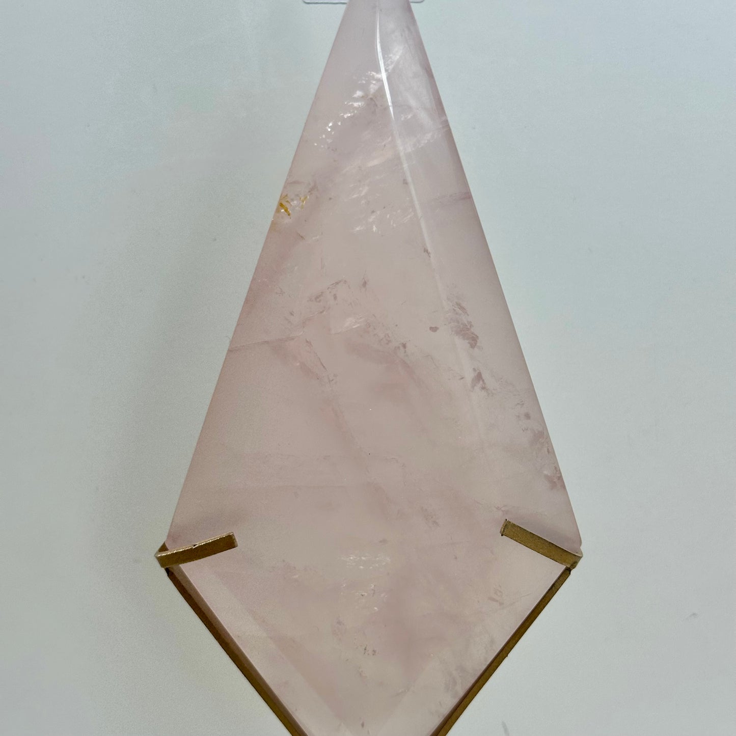 Rose Quartz Diamond On Stand