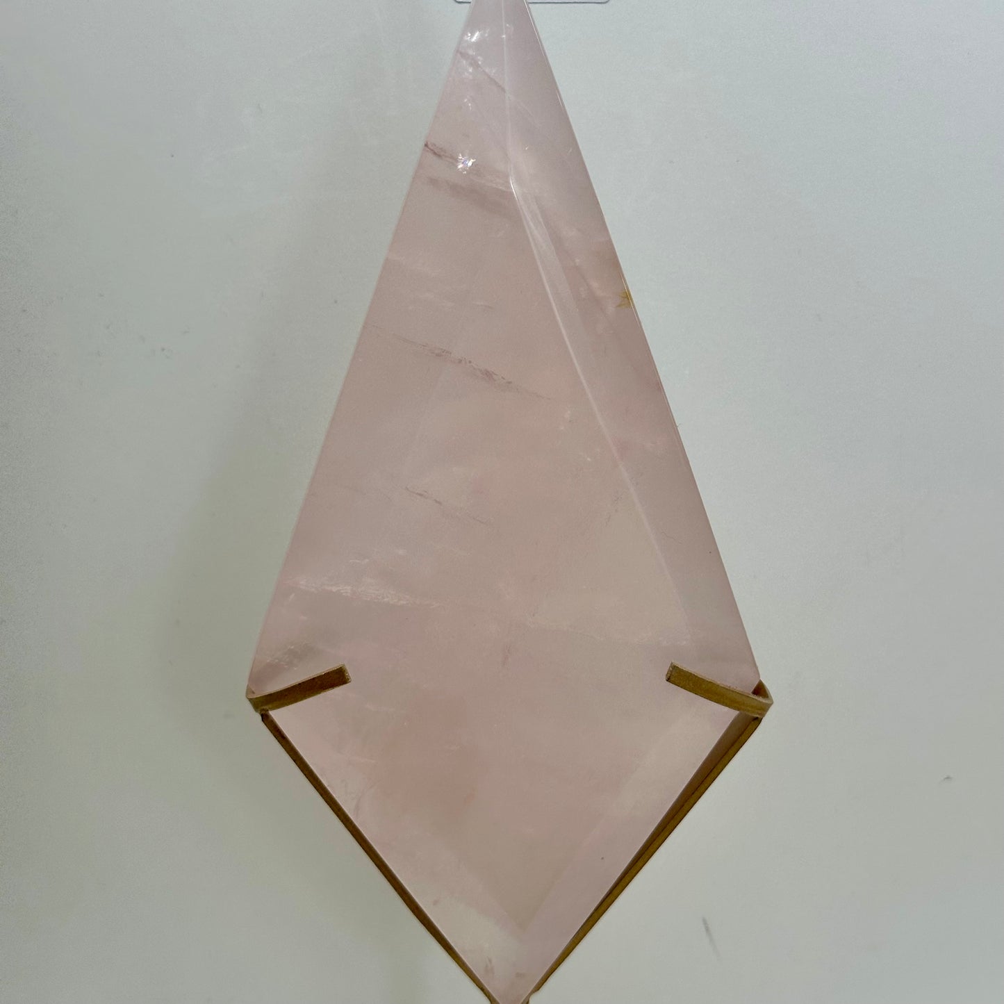 Rose Quartz Diamond On Stand