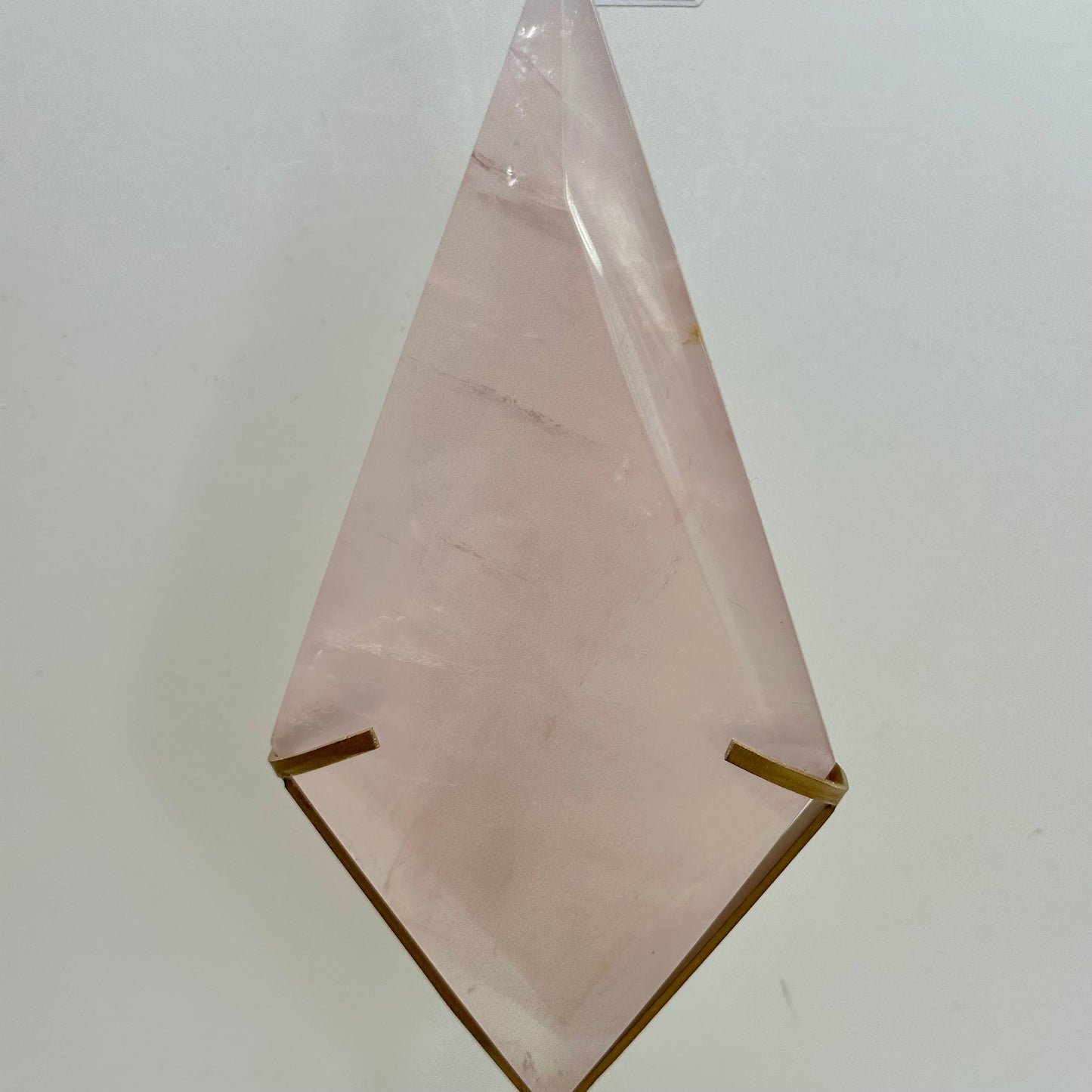 Rose Quartz Diamond On Stand