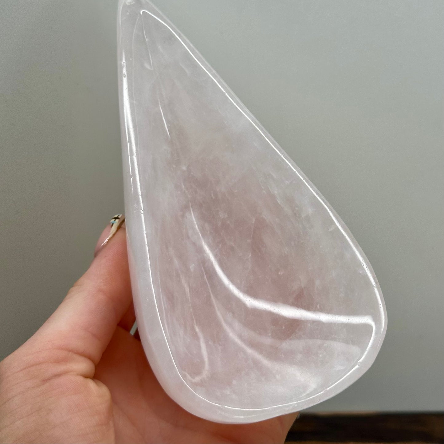 Madagascan Rose Quartz Teardrop Bowl