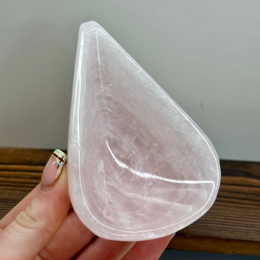 Madagascan Rose Quartz Teardrop Bowl