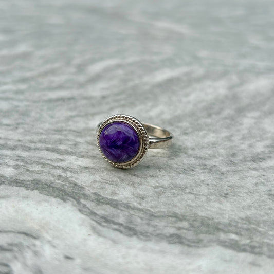 Charolite 925 Ring Size P