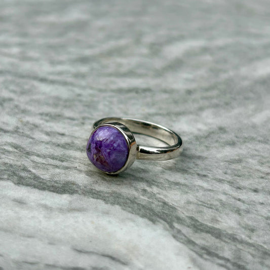 Charolite 925 Ring Size L