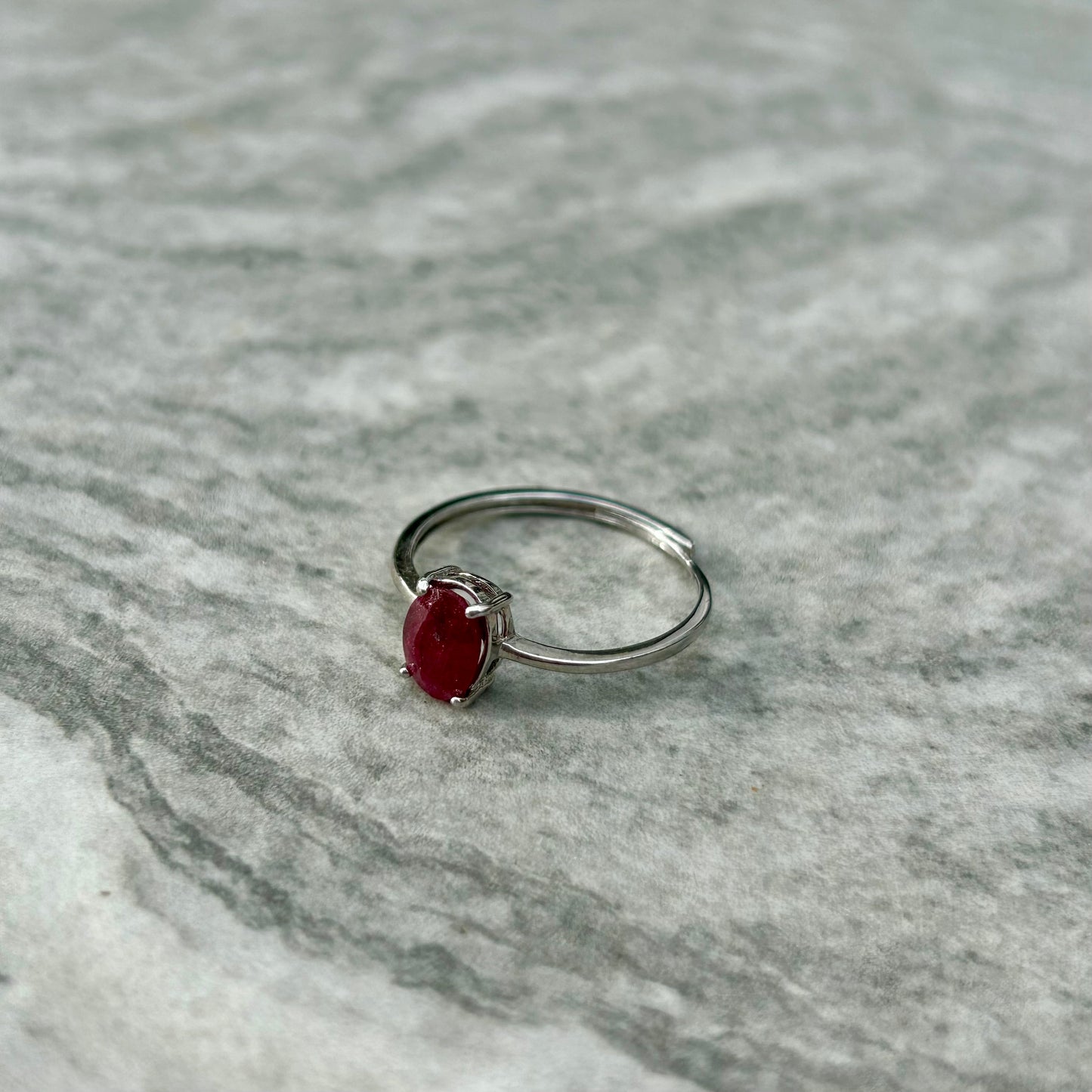 Adjustable Ruby 925 Ring