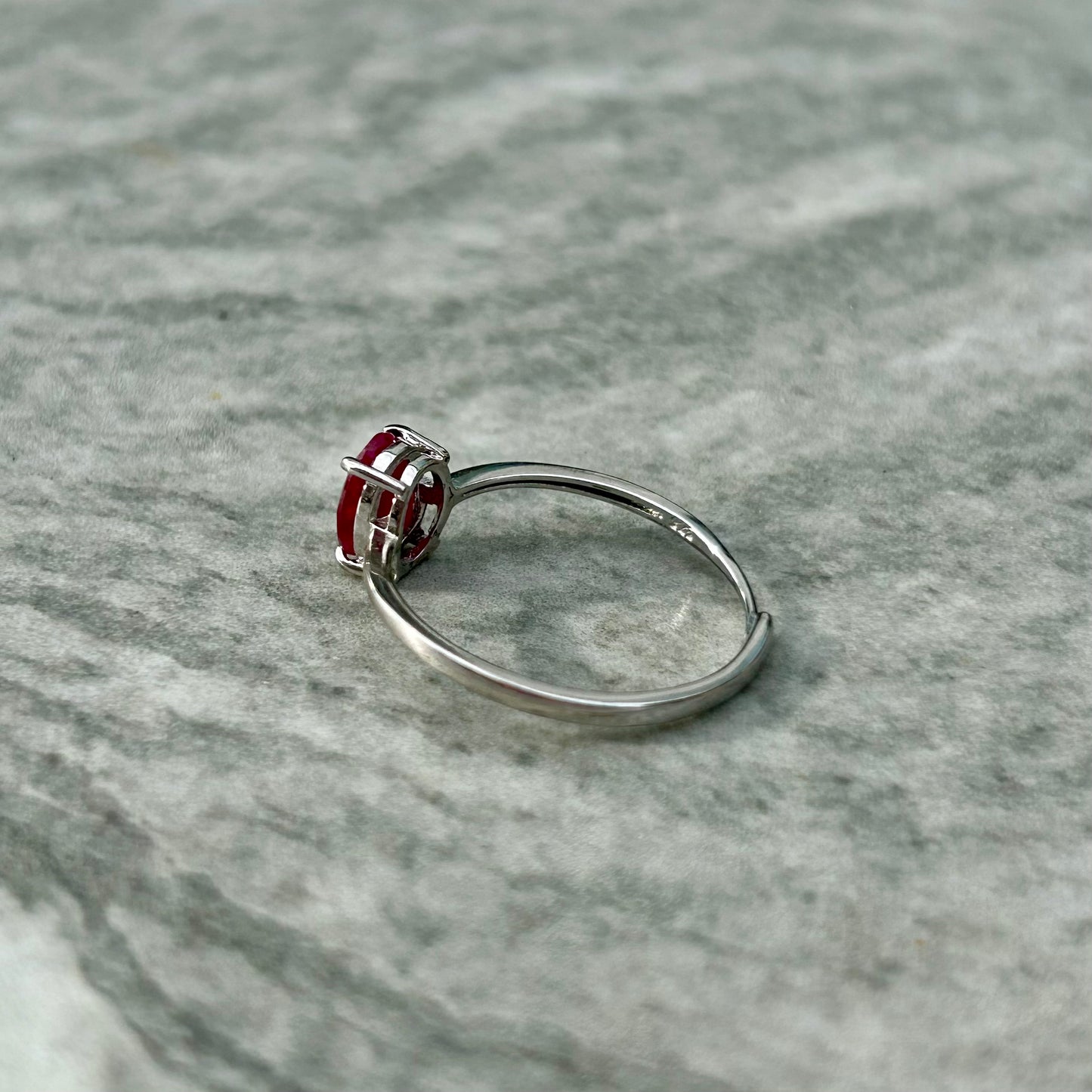 Adjustable Ruby 925 Ring