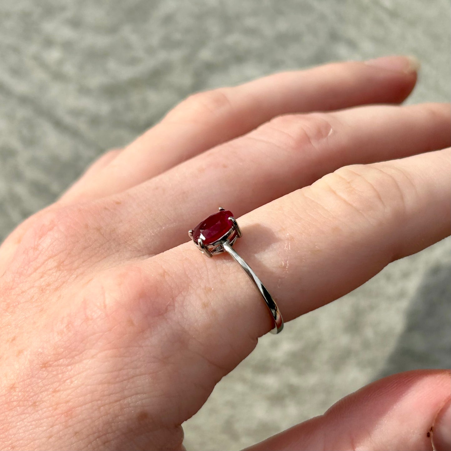 Adjustable Ruby 925 Ring