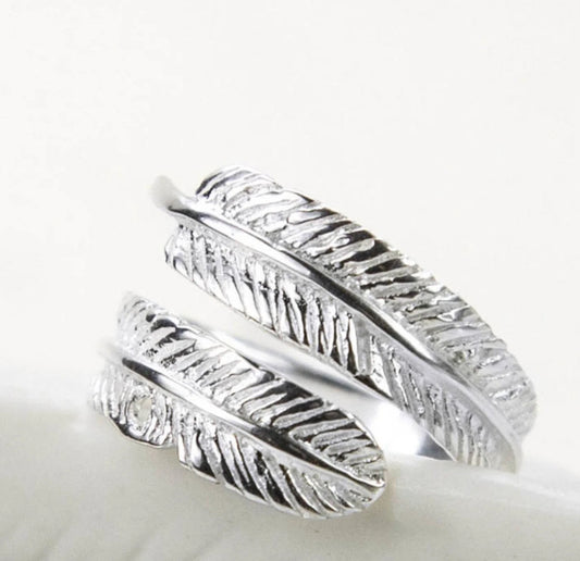 S925 Feather Ring