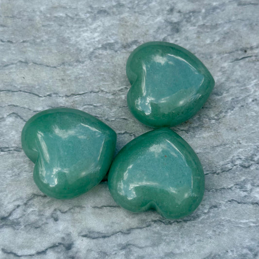 Green Aventurine Mini Hearts