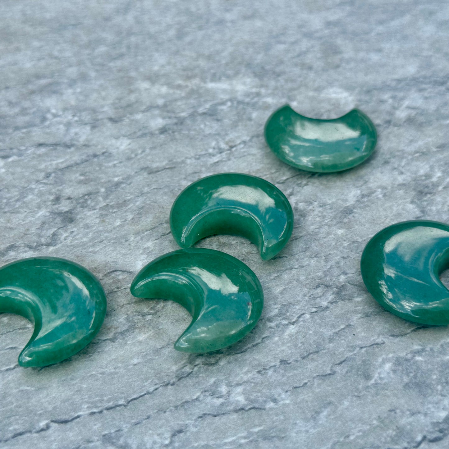 Green Aventurine Mini Moons