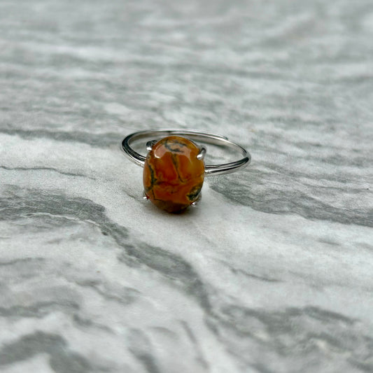 Red Moss Agate & Carnelian Rings