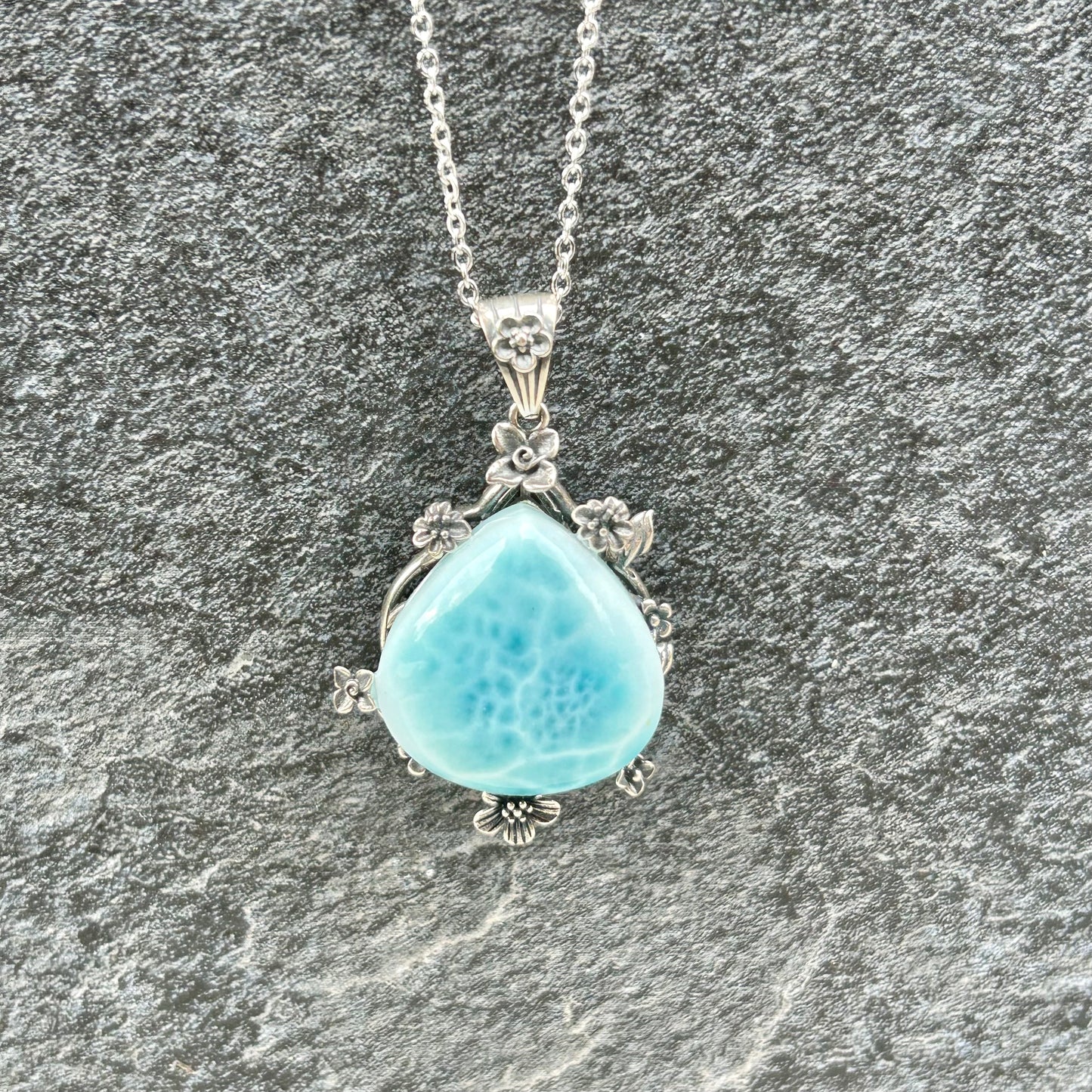 Blue Larimar 925 Pendant High Grade