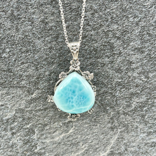 Blue Larimar 925 Pendant High Grade