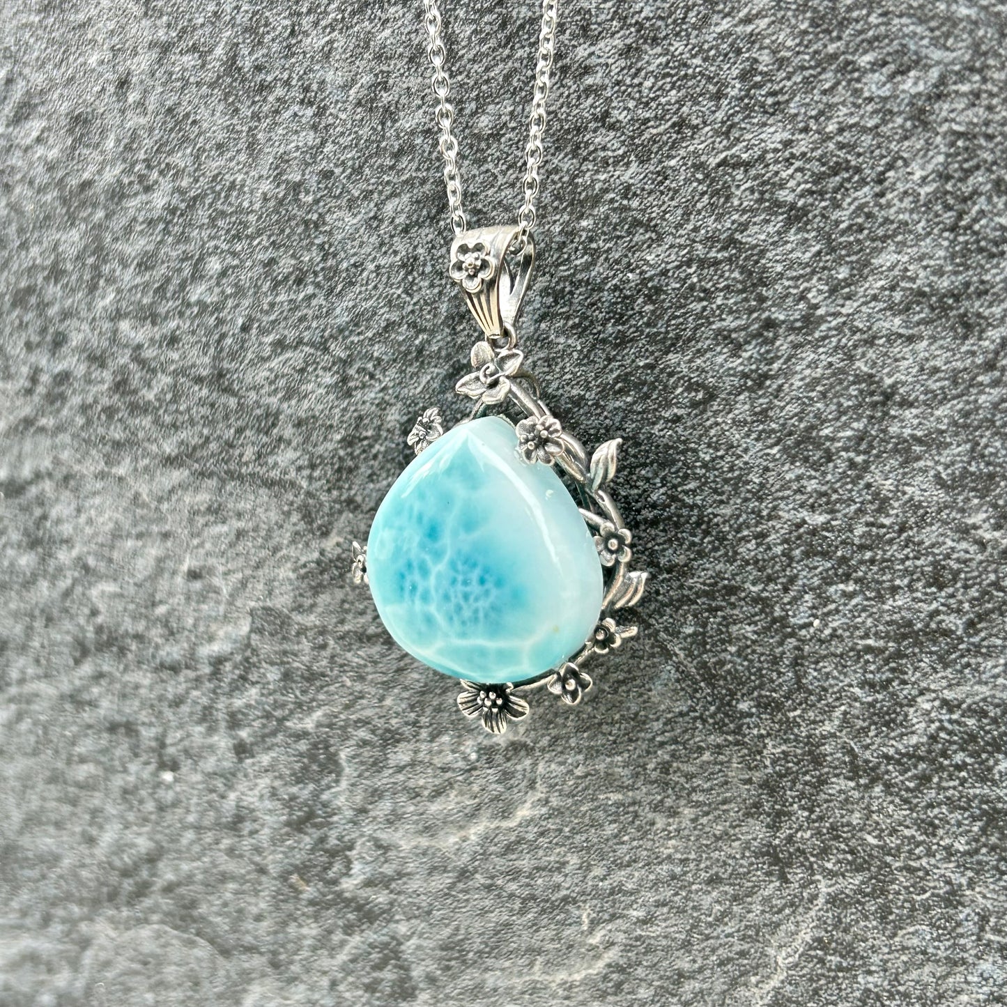 Blue Larimar 925 Pendant High Grade