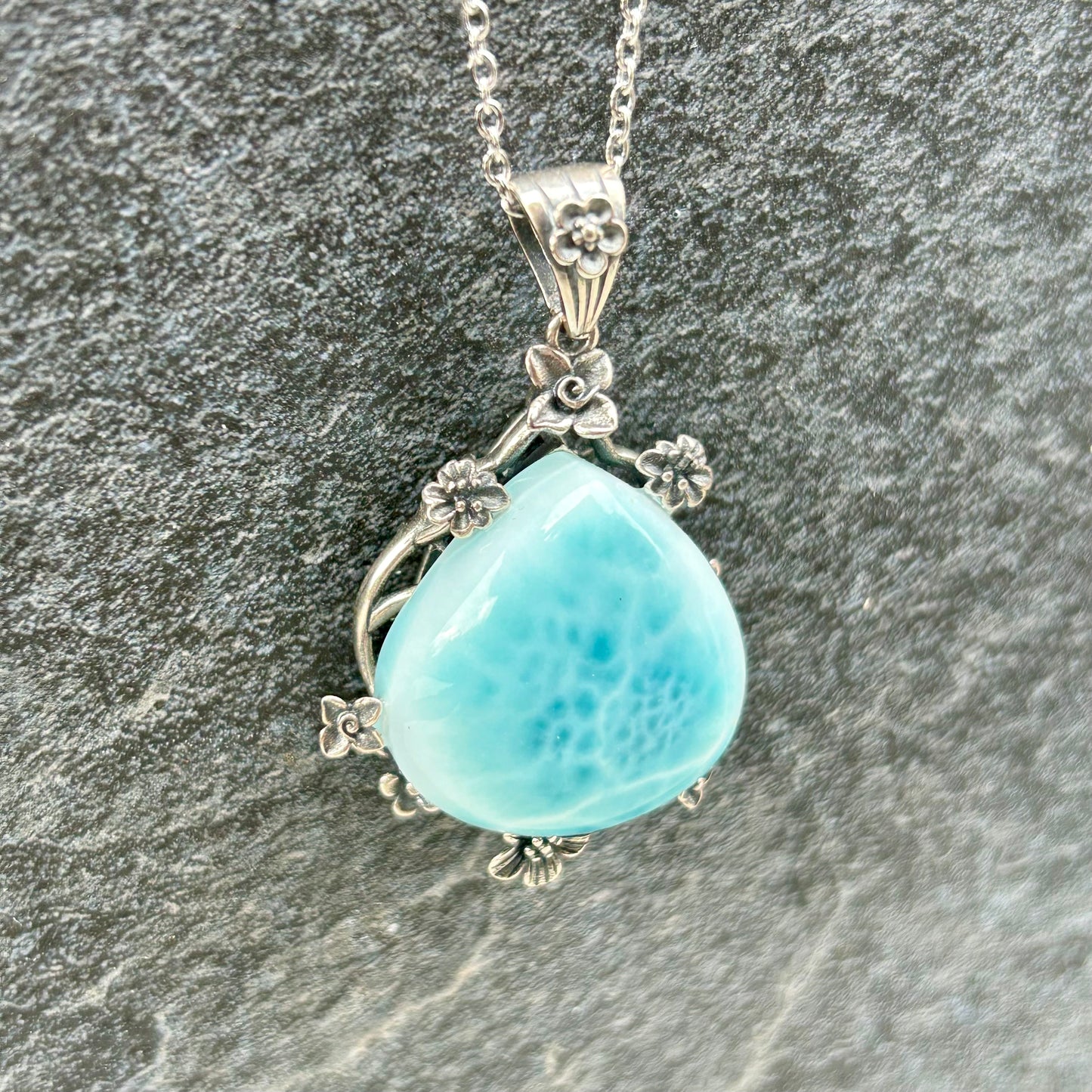 Blue Larimar 925 Pendant High Grade