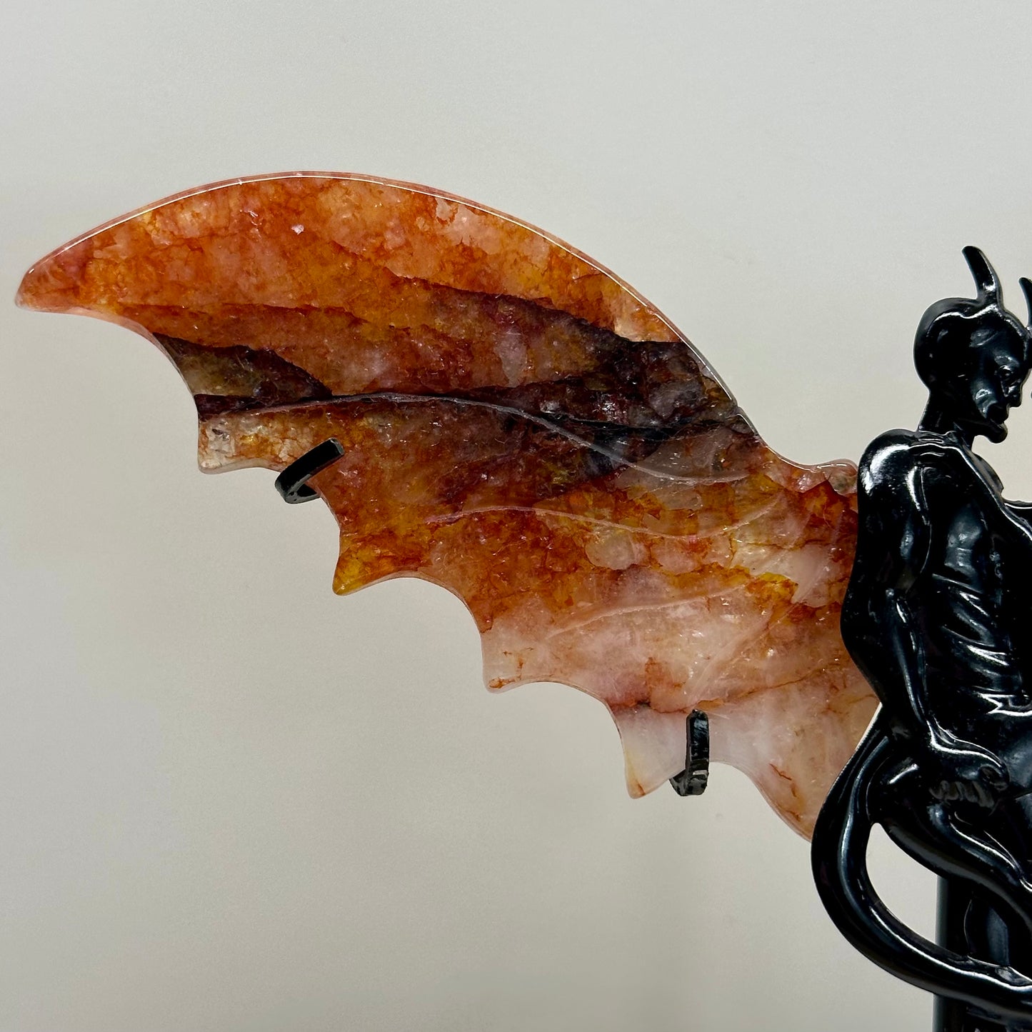 Fire Quartz Fairy Wings On Stand