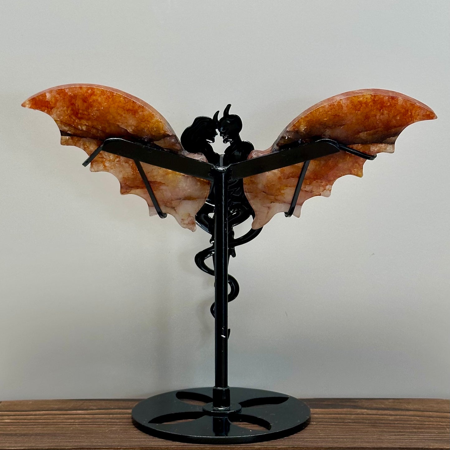 Fire Quartz Fairy Wings On Stand